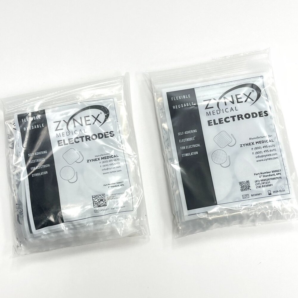 20-4 Pack of ZYNEX Medical Electrodes for TENS Unit Machine